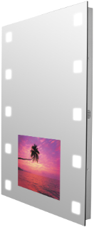 Spiegel mit LEDs und 17 LCD TV  Spiegel-TV 2